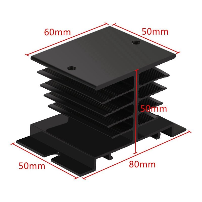 Solid State Relay Heat Sink,12PCS Heatsink PID Temperature Controller Heat Sink For Solid State Relay And SSR Radiator
