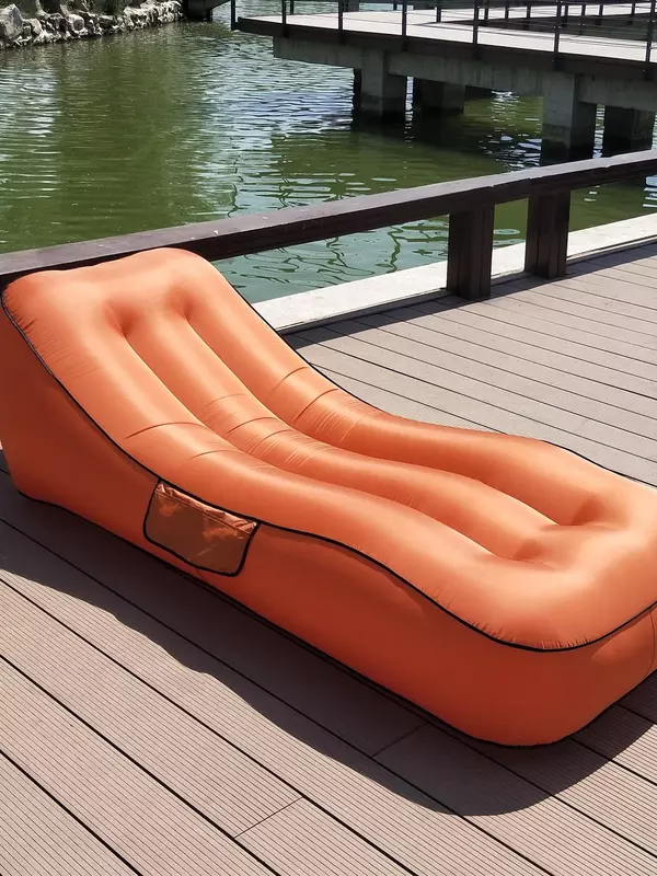 Aufblasbares Sofa tragbares Luftbett im Freien Luftkissen bett Camping Strand Freizeit Luft Sofa Mittagspause Bett