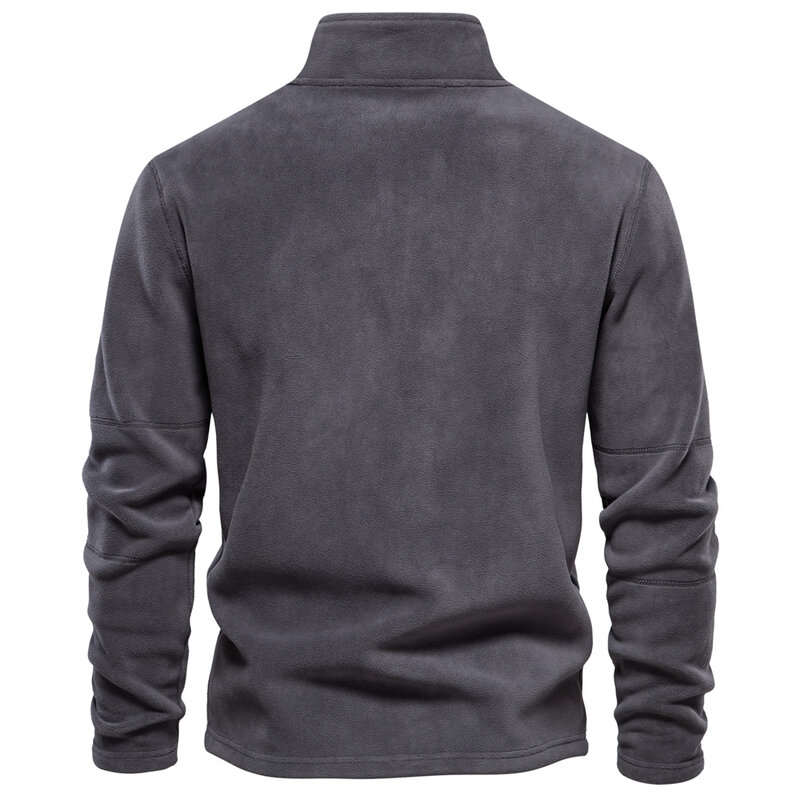 Heren Windjack Jassen Voor Heren Herfst Winter Warme Fleece Tops Heren Sweatshirts Casual Pullover Mode Effen Kleur Sweatshirt