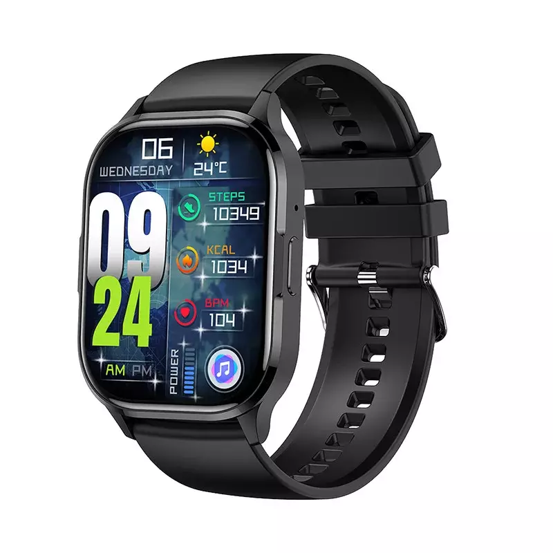 Hk21 smart watch 2,01-zoll amoled großbild nfc bluetooth anruf musik sport modi herzfrequenz gesundheits überwachung smartwatch