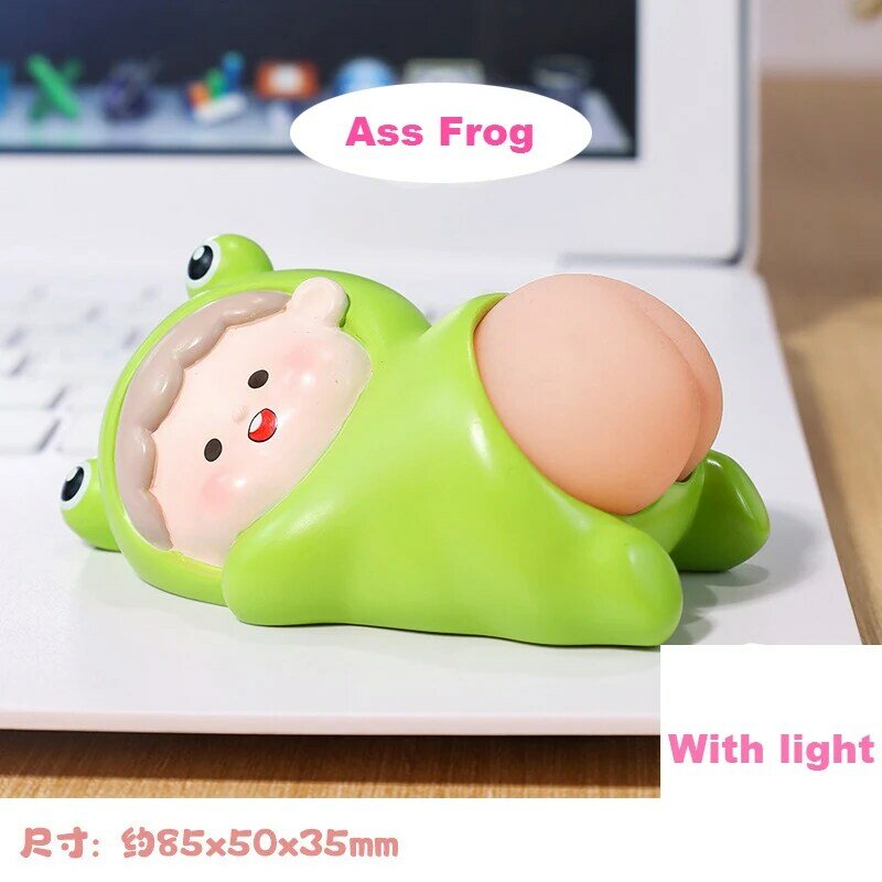 Funny Small Toys Q Bouncy Butt Animals With Lights Toys With Lights Desktop Ornaments Creative Decompression Soft Bouncy Toys