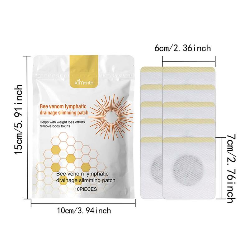 50pcs Bee Lymphatic Drainage Slimming Patch Lymphatic Detoxification, Swelling, Lymph Node Treatment Promote Circulation