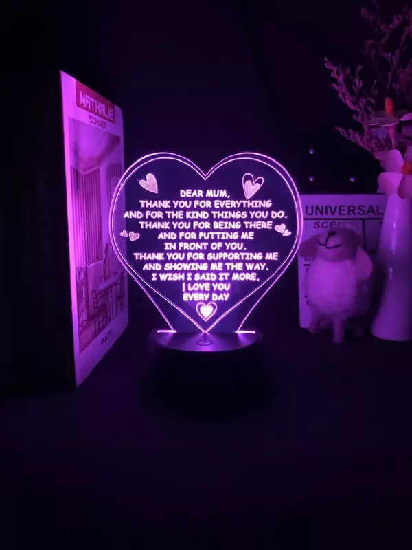Love lampu malam dasar jam Alarm lampu malam Dropship proyektor warna dekorasi dengan Remote langsung menyediakan ulang tahun anak
