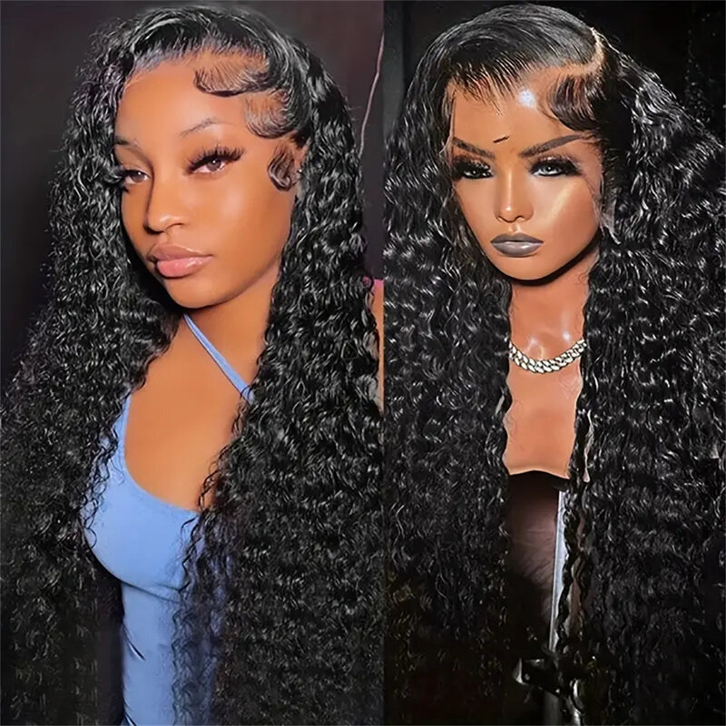 8-32 inch Water Wave 13x4 Lace Front Curly Human Hair Wigs For Women 13x6 Deep Wave Hd Lace Frontal Wigs For Women Pre Plucked