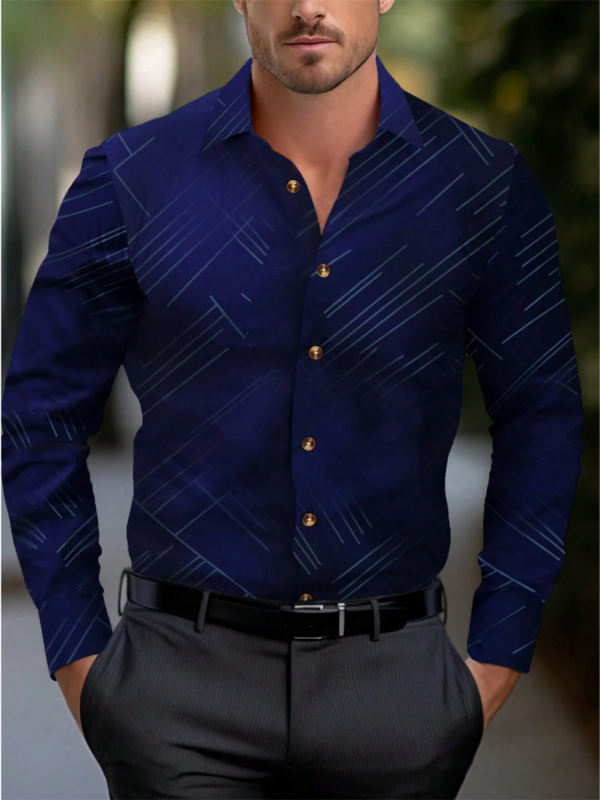 Мужская Повседневная модная рубашка с длинным рукавом, мужские рубашки в простом стиле, мужская повседневная одежда для путешествий