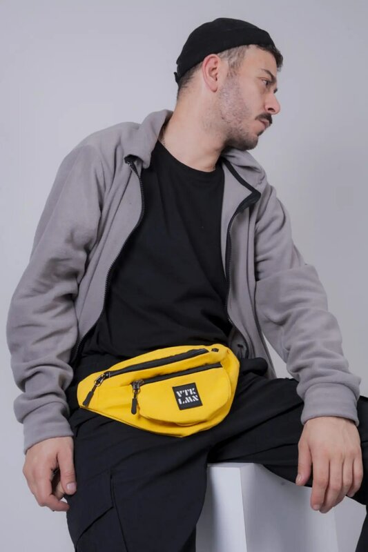 Unisex żółty kolor torba na ramię i talię