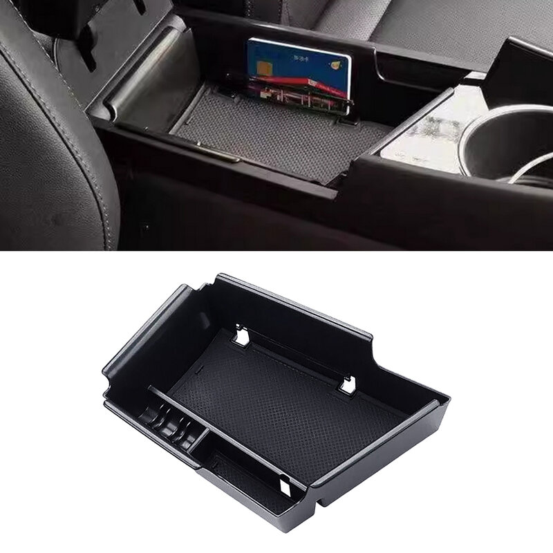 DWCX Front Center Console Armrest Storage Box Organizer Holder Tray with Non-slip Mat Fit for Hyundai Elantra 2023 2022 2021