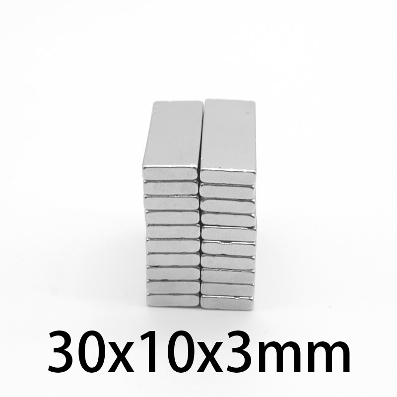 2/5/10/20/30/50PCS 30x10x3mm blok Super silny mocny magnes arkusz N35 magnes trwały 30x10x3 magnes neodymowy 30*10*3