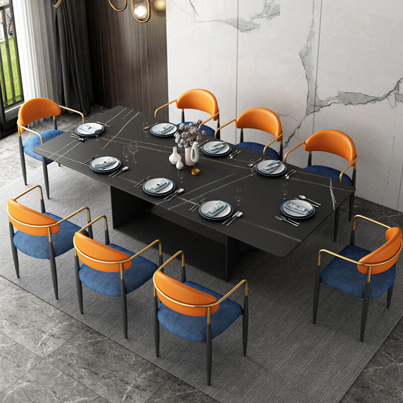 Silla de comedor de lujo para el hogar, sillón con respaldo creativo, silla de maquillaje italiano, mesa de comedor de estilo nórdico