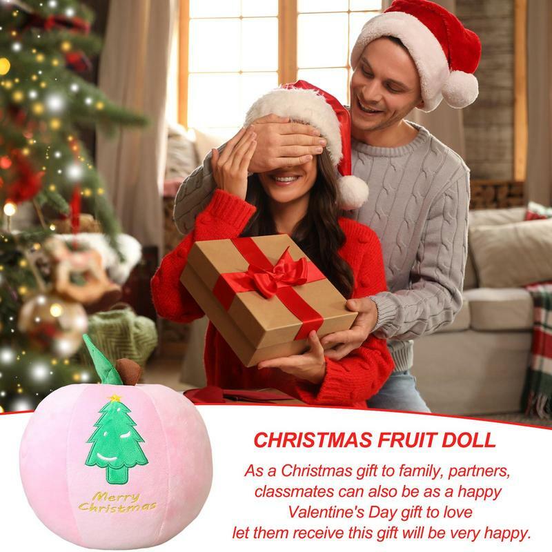 Almohada de peluche de fruta creativa, cojín de asiento de felpa multifuncional, Huggable, decoraciones navideñas para niñas y niños