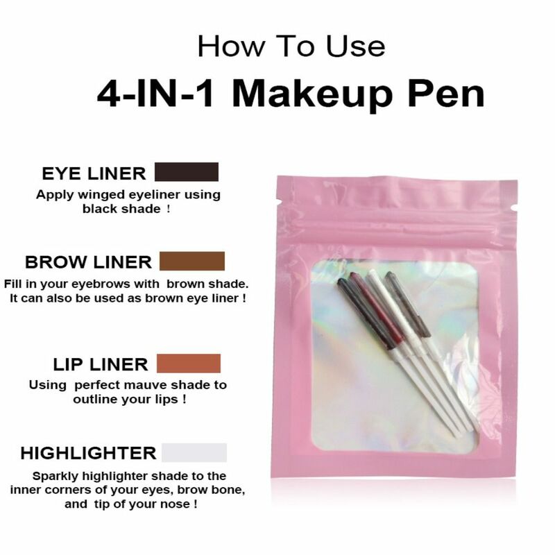 Waterproof Multi-effect Makeup Beauty & Health Lying Silkworm Pen Lip Liner Pen Eyebrow Enhancers 4 In 1 Eyeliner