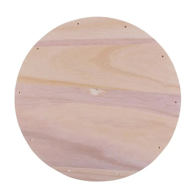 Unfinished Round Wood Circle Cutout 12Inch - Crafts Predrilled Hole