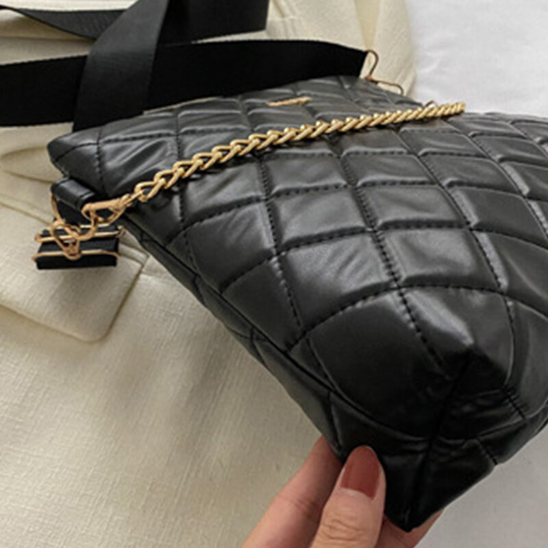 Chain Crossbody Bags for Women Lingge Embroidery Casual Female Purses and Handbags Fashion Ladies Shoulder Bag 2023 New bolsos