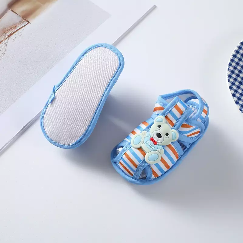 Newborn Kid Baby Girl Canvas Shoes Cartoon Sandals Summer Casual Hollow Soft Crib Baby Shoes First Prewalker Baby Sandals Clogs