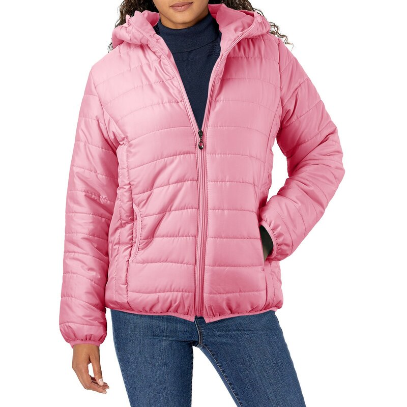 Women Warm Lightweight Jacket Hoodless Windproof Winter Coat With Recycled Insulation Winter Slim Short Long Rain Jacket Women