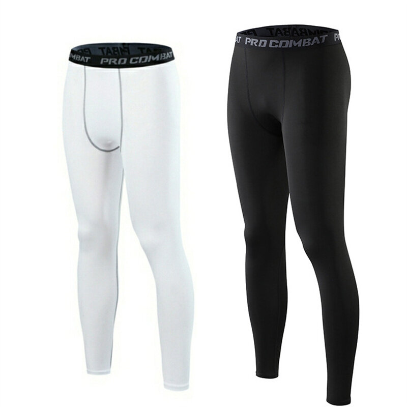 Pantalones de compresión ajustados para hombre, ropa deportiva de secado rápido, mallas para correr, entrenamiento físico, Sexy