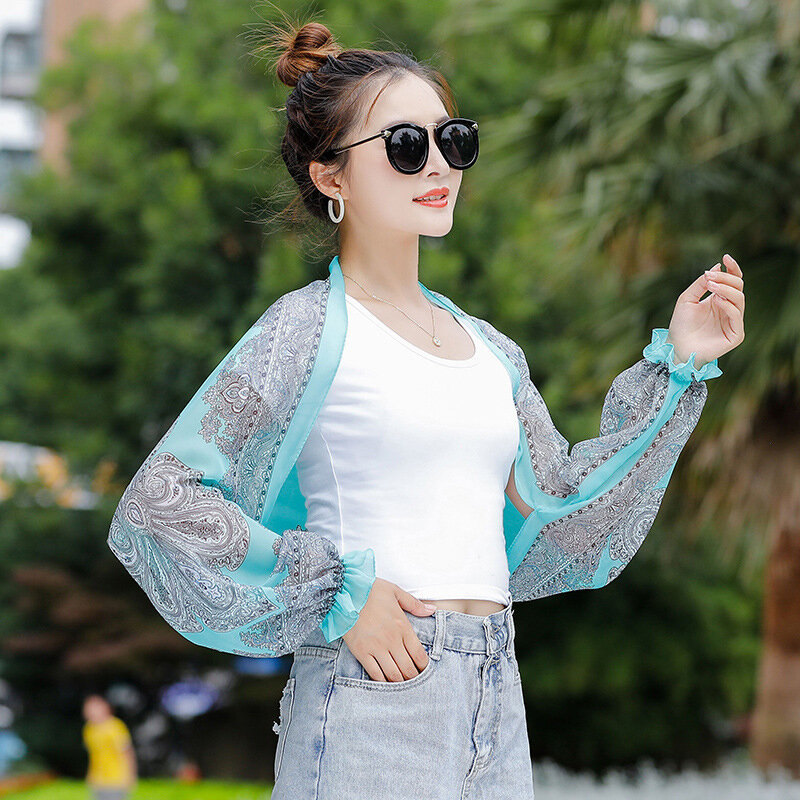 2023 Summer Women Sun Protection Arm Sleeve Driving Anti-UV Shawl Cool Oversleeves Thin Sleeves Outdoor Riding Clothing