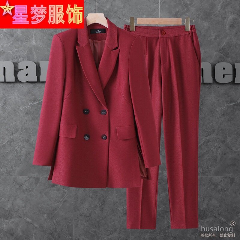 Autumn and Winter Long Sleeves Business Wear Suit Graceful and Fashionable Formal Suit Jacket Business Manager Work Clothes Fema