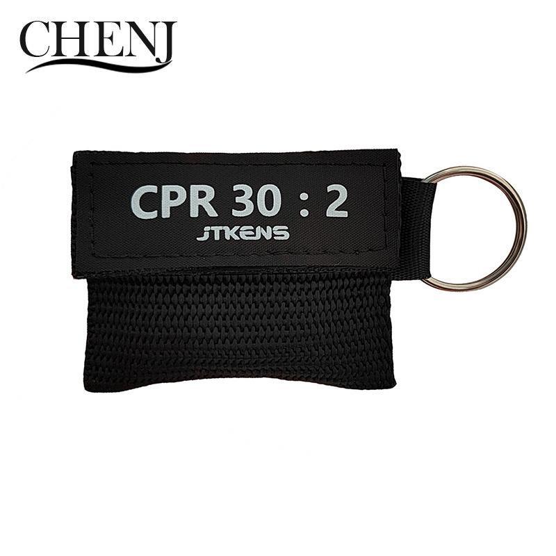1 pz CPR rianimatore maschera di emergenza valvola unidirezionale maschera respiratore Kit di pronto soccorso portachiavi