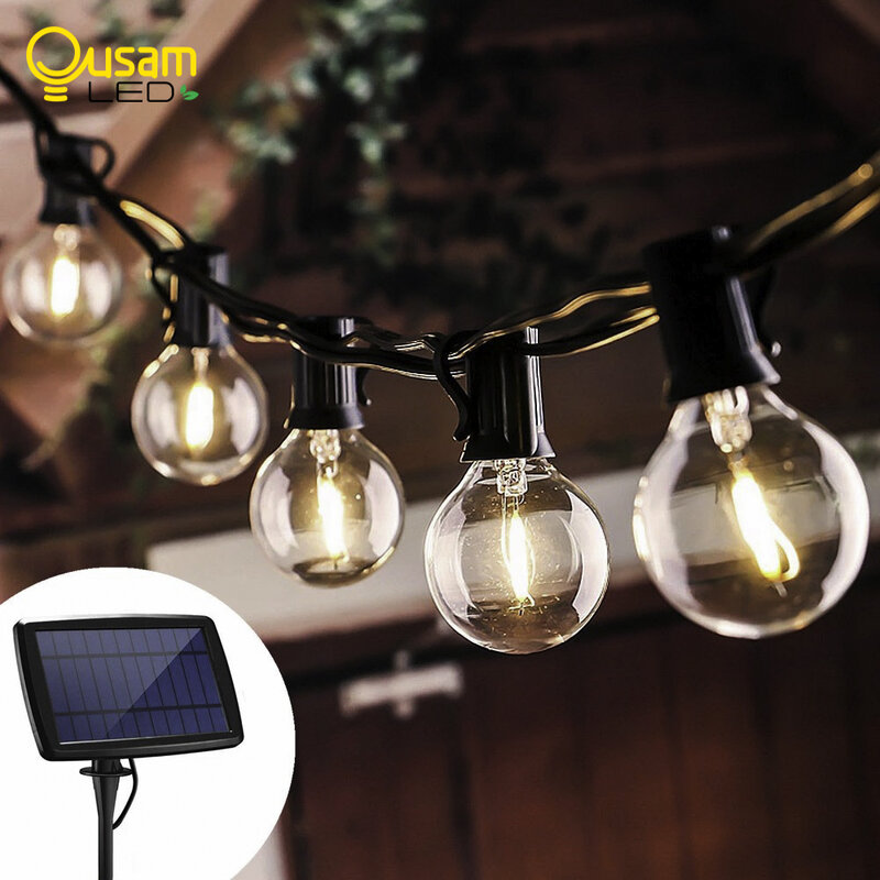 Solar Lights Outdoor Garden Solar Lamp For Outdoor Decor G40 Bulb With Solar Panel Wedding Decoration Camping Lighting