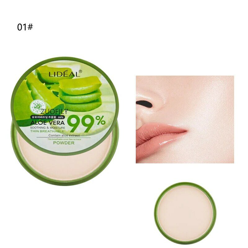 Aloe Vera Soothing Powder Base Waterproof Moisturizing Concealer Foundation Solid Make Up Oil Control Face Makeup Cosmetics 2022