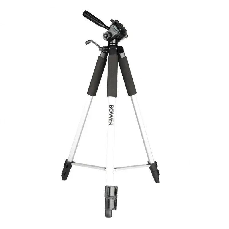 Bower Steady-Lift Heavy Duty Camera Tripod Stand with Quick Release, 3 Way Fluid Head, Up to 72 inch Tall, Portable Tripod for D