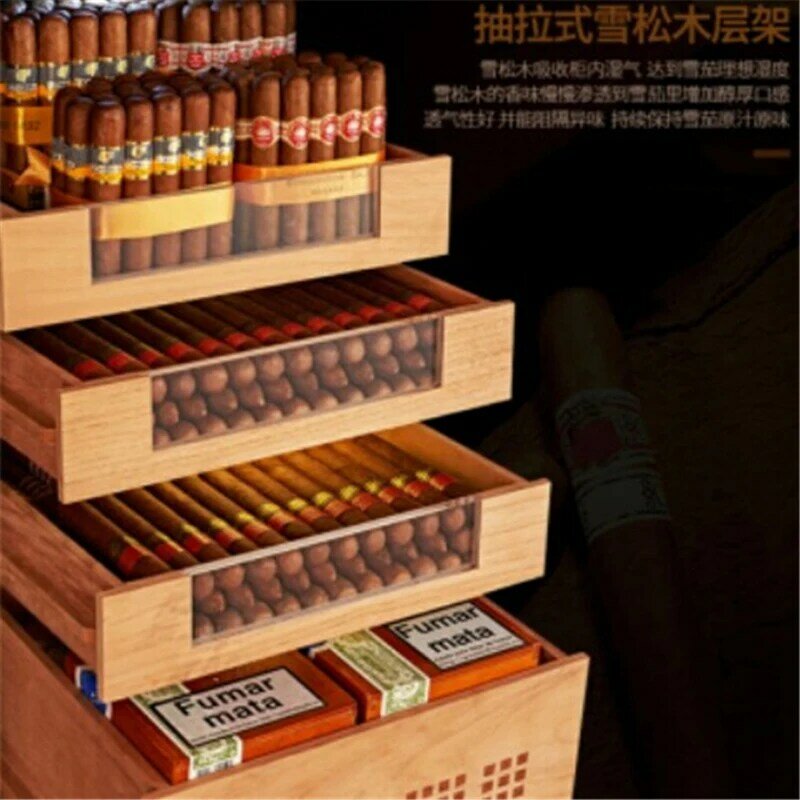 Armario de almacenamiento de cigarros, humidificador de BX-78H, temperatura constante, humedad, refrigerador, negro clásico, 78L/65L