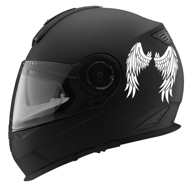 Adesivo per Auto un paio di bellissime ali d'angelo Design decalcomania per Auto per casco da moto da corsa PVC impermeabile staccabile, 20CM