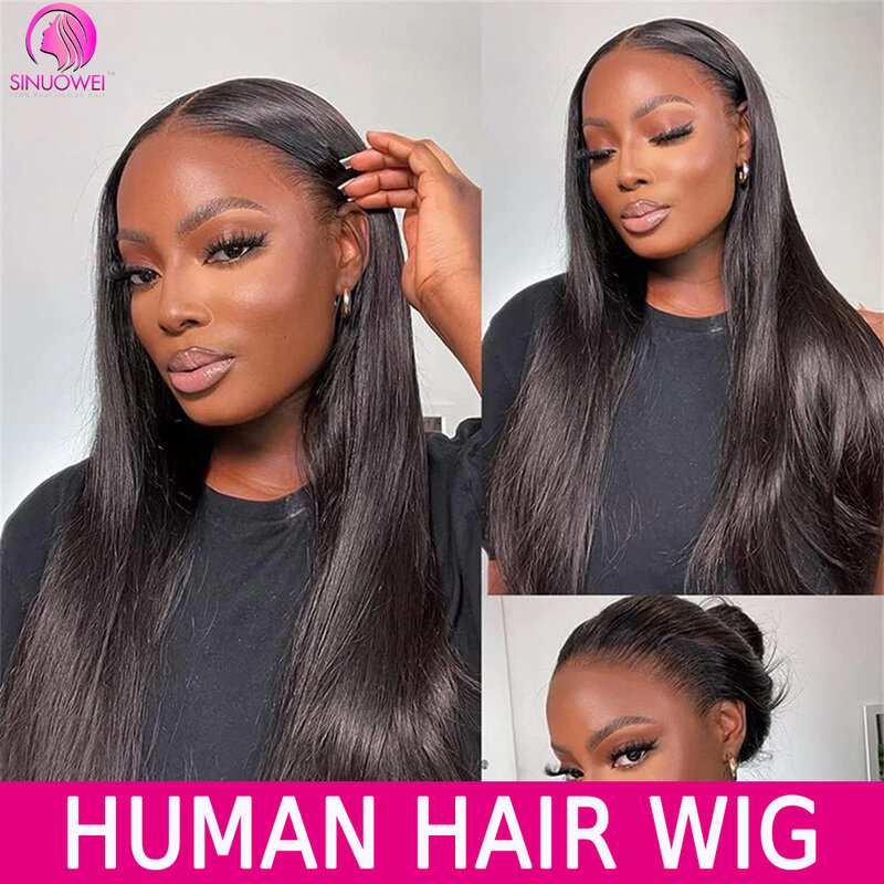 Brazilian Glueless Wigs Human Hair Pre Plucked 13x4  Transparent Lace Front Wigs Human Hair For Women Straight Lace Frontal Wigs