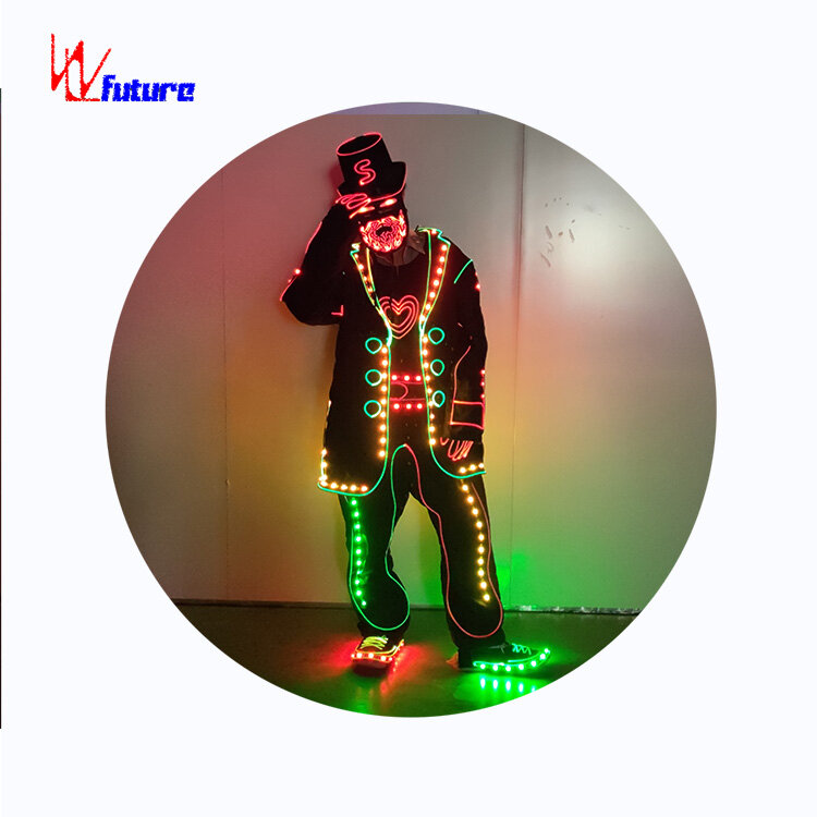 Zukünftige LED & Glasfaser Licht kann Tanz kostüme Sport tragen Kostüme geführt steuern