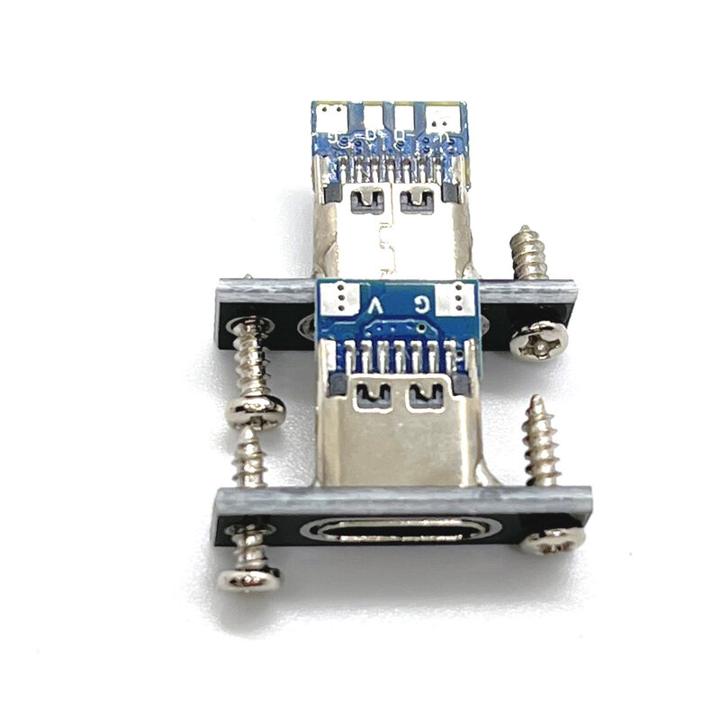 Conector USB tipo C de 2 pines y 4 pines, tira impermeable, línea de unión de soldadura, hembra, puerto de carga