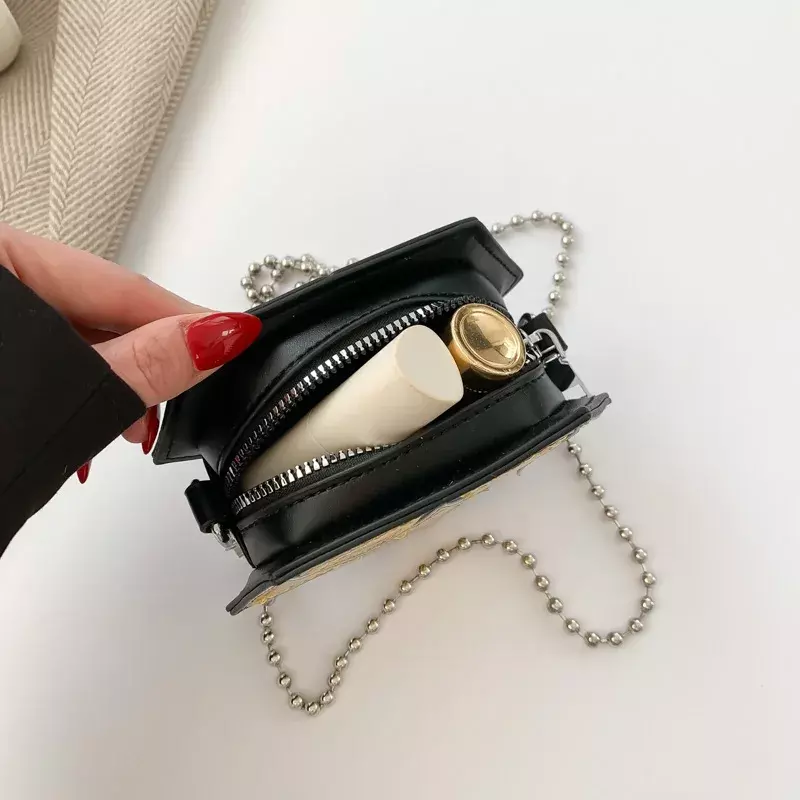 Super mini crossbody sling bag para mulheres, bolsa de luxo, bolsa de batom, couro brilhante, bolsa de ombro, marca senhora, moda
