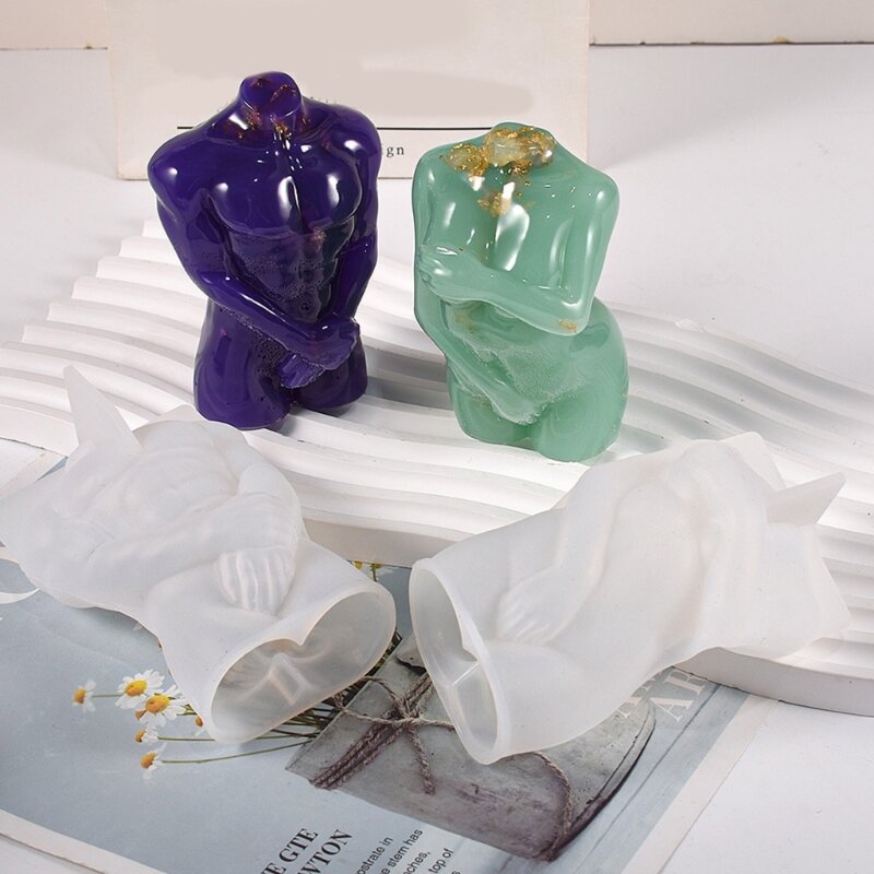 3D ヨーロッパ人体像の装飾キャンドルシリコーン型エポキシ樹脂 DIY 装飾品作る石鹸メルト家の装飾