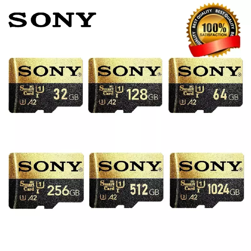 Originele Sony 1Tb Micro Sd Kaart Geheugen Tf/Sd Kaart 128Gb 256Gb 512Gb Mini Geheugenkaart Class10 Voor Camera/Telefoon 2024 Nieuw