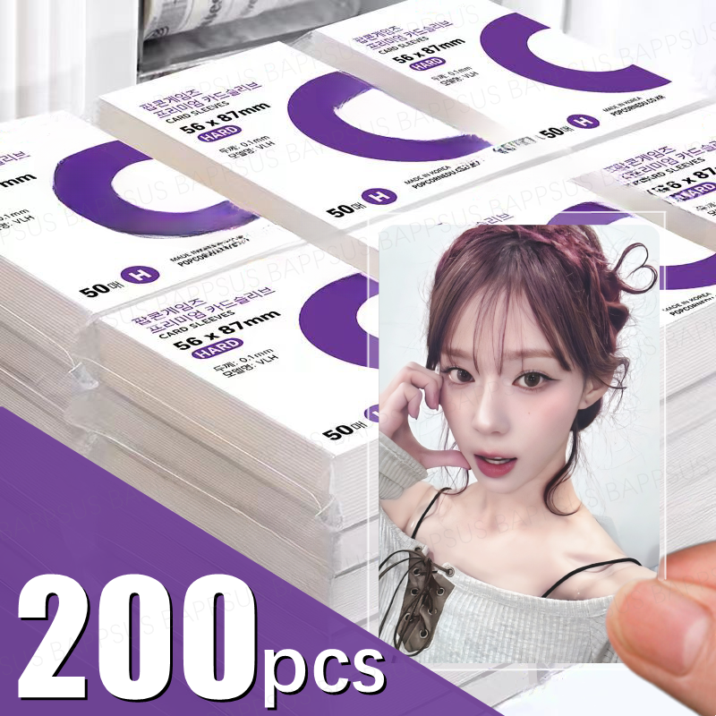 Funda protectora transparente de 3 y 4 pulgadas para Álbum de Kpop idol, funda protectora impermeable para tarjeta de juego de palomitas de maíz