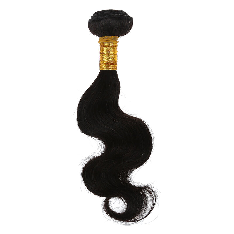 織りウェーブヘアエクステンション、人間の髪の毛、黒、未処理、安価、1バンドル、50g、20cm