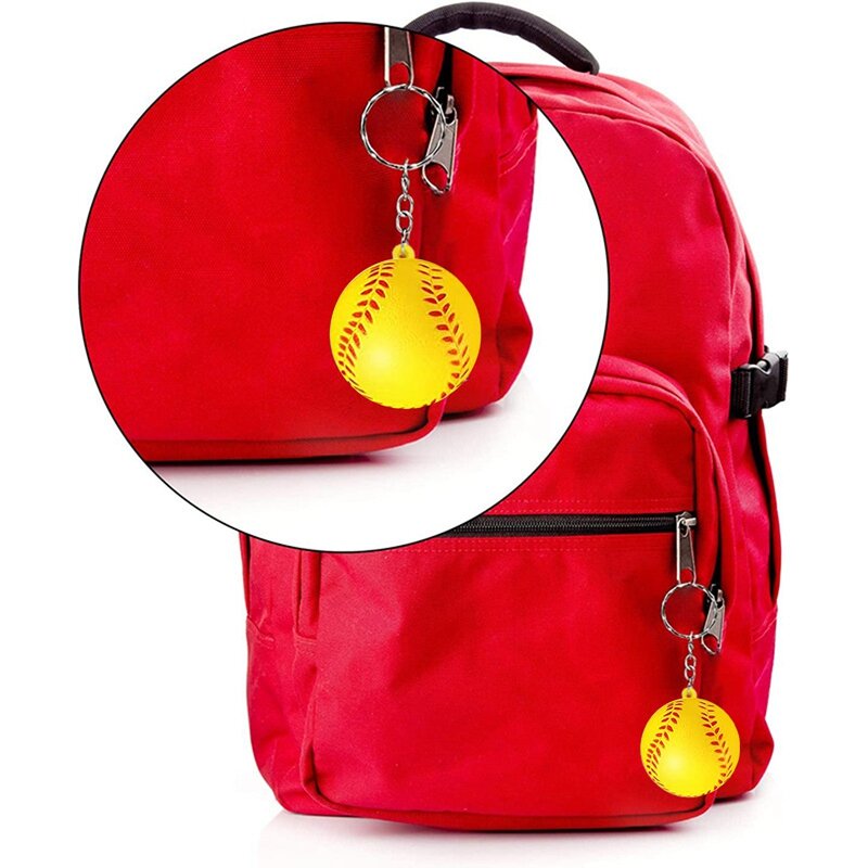 24 шт. в упаковке, мини-брелоки для бейсбола, брелоки для спортивных мячей, награда для школьного карнавала для мальчиков и девочек
