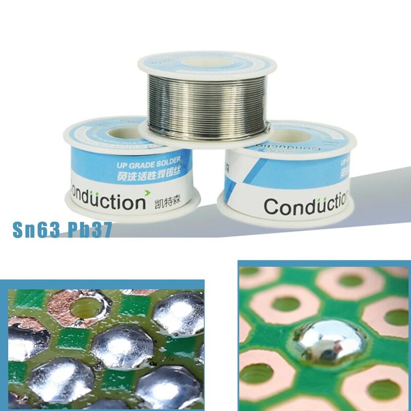 50g/100g Schweißen Solder Draht Hohe Reinheit Niedrigen Fusion Spot 0.3/0.5/0.8/1/1,2mm Kolophonium Löten Draht Rolle Keine-sauber Zinn BGA Schweißen