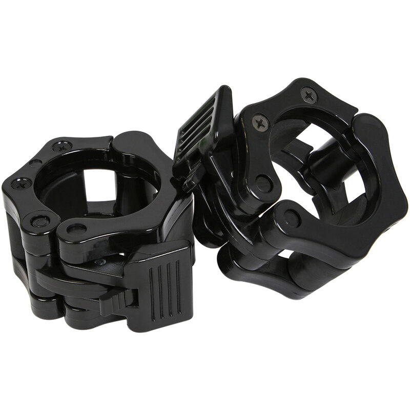 2 Inch Barbell Clamp Rings Quick Release Weight Clips for cross Fit and Weightlifting for Durable Easy Lock Black