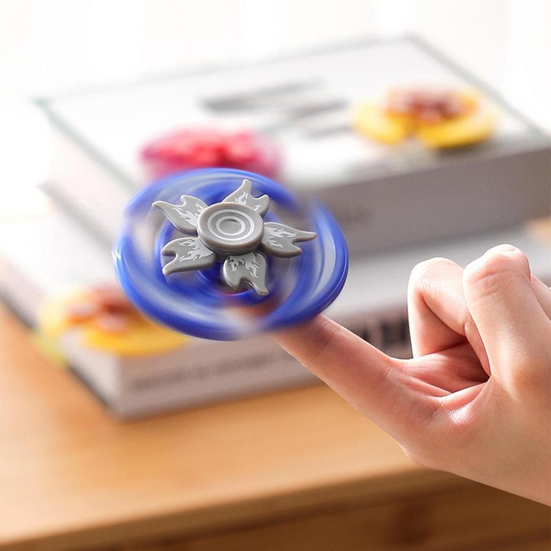 Spinner lapisan ganda ujung jari Gyro autisme penghilang stres silikon dorong interaktif mainan hadiah anak-anak anti-stres