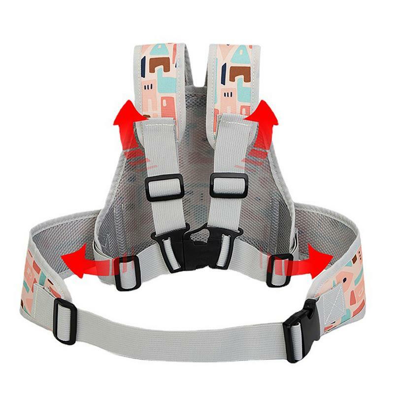 Arnés de seguridad para asiento trasero de motocicleta para niños, cinturón con tira reflectante ancha, 3D, malla transpirable, portátil