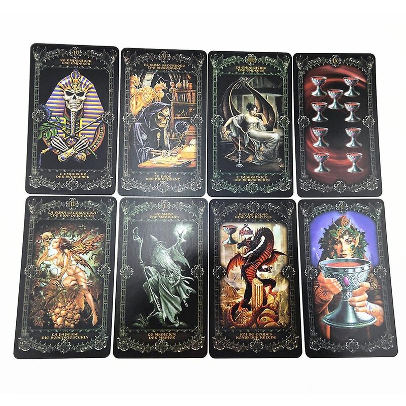 Alchemies 10,3 Tarot de Inglaterra, baraja de 78 cartas, obra de arte gótico, 1977x6cm