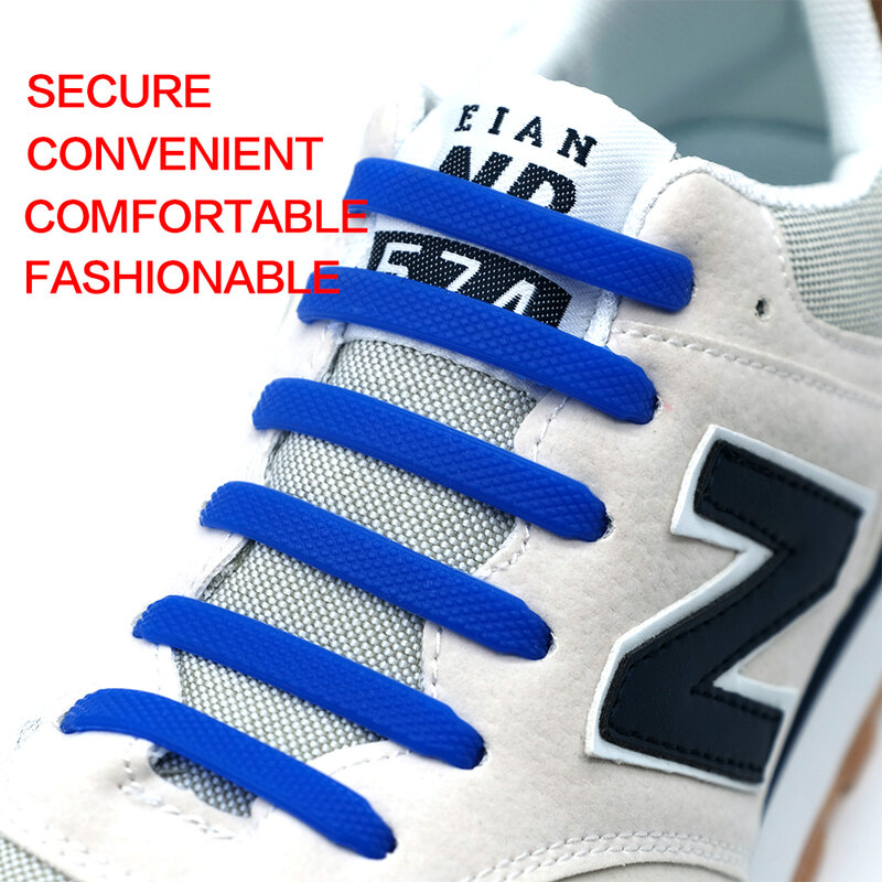 Силиконовые эластичные креативные ленивые резиновые шнурки без завязывания, 13 цветов, шнуровка, Детские и взрослые кроссовки, быстрые водонепроницаемые шнурки для обуви