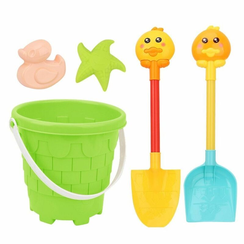 1 комплект, игрушки из АБС-пластика для пляжа и песка, лопатка для водных игр, легкие портативные пляжные игрушки-ведра, мультяшная утка, пляжные игрушки для детей