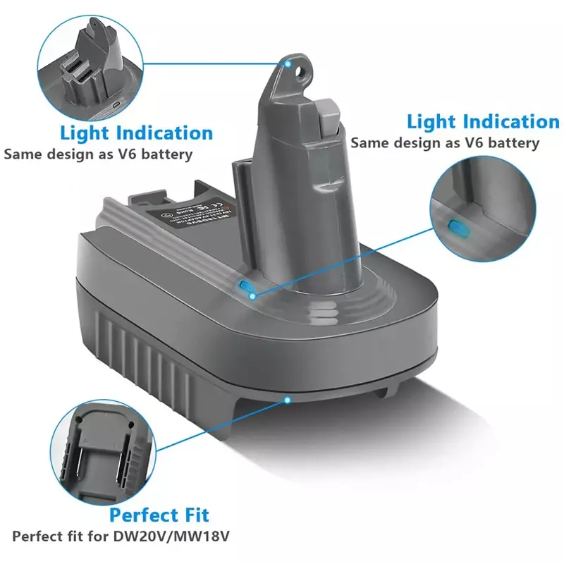 NEW Adapter For Makita/Dewalt/Milwaukee 18V Li-ion Battery Converter To for Dyson V6 V7 V8 Battery Cordless Vacuum Cleaner tool