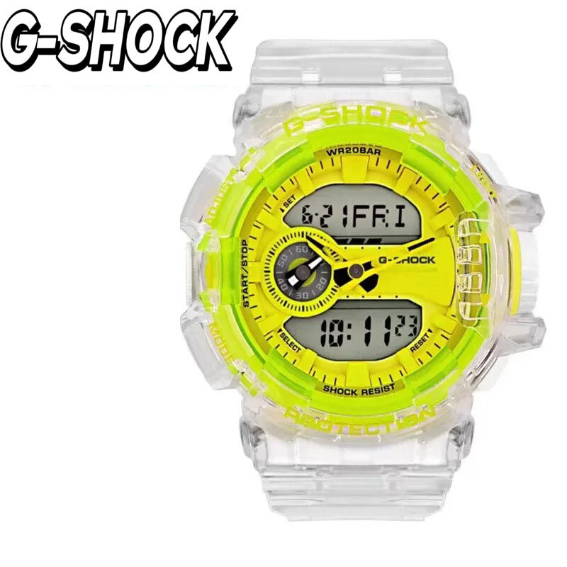 G-SHOCK męski zegarek nowy GA-400 z serii modnych wielofunkcyjnych sportów outdoorowych, odpornych na wstrząsy, podwójny wyświetlacz LED, zegarek kwarcowy męski.