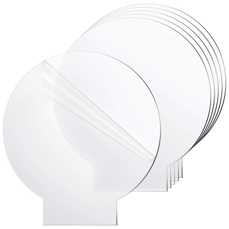 6 Stück 6,5x5,9 Zoll Acryl platten klare Guss platte 0,08 Zoll/2mm dick für LED-Licht Basis Zeichen DIY Projekte Handwerk