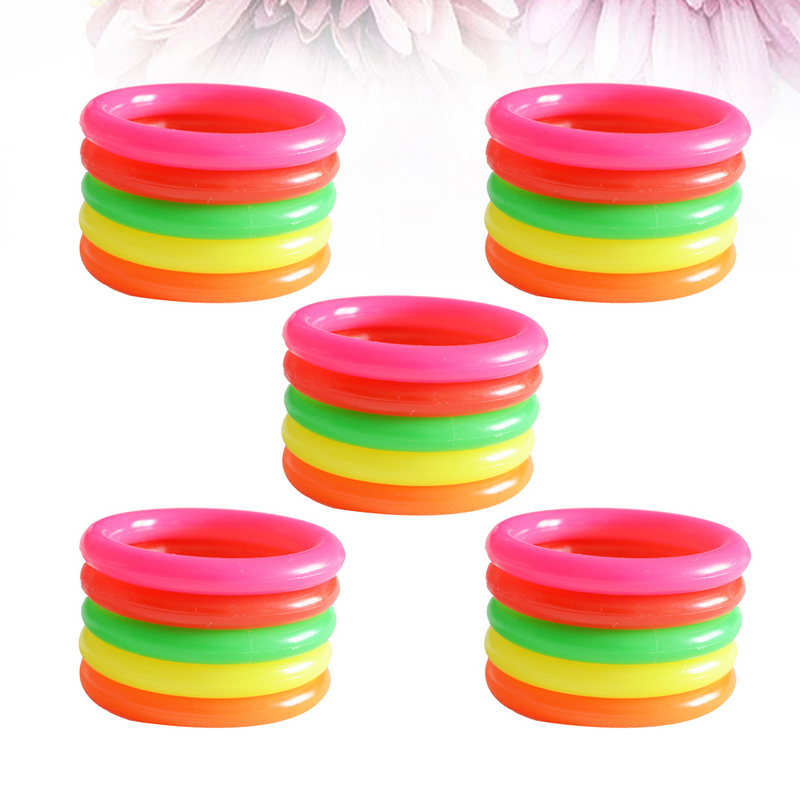 25 pz 4CM diametro interno colorato Toss Circle Ring anelli da lancio anelli da lancio in plastica anelli a cerchio vuoto (casuale