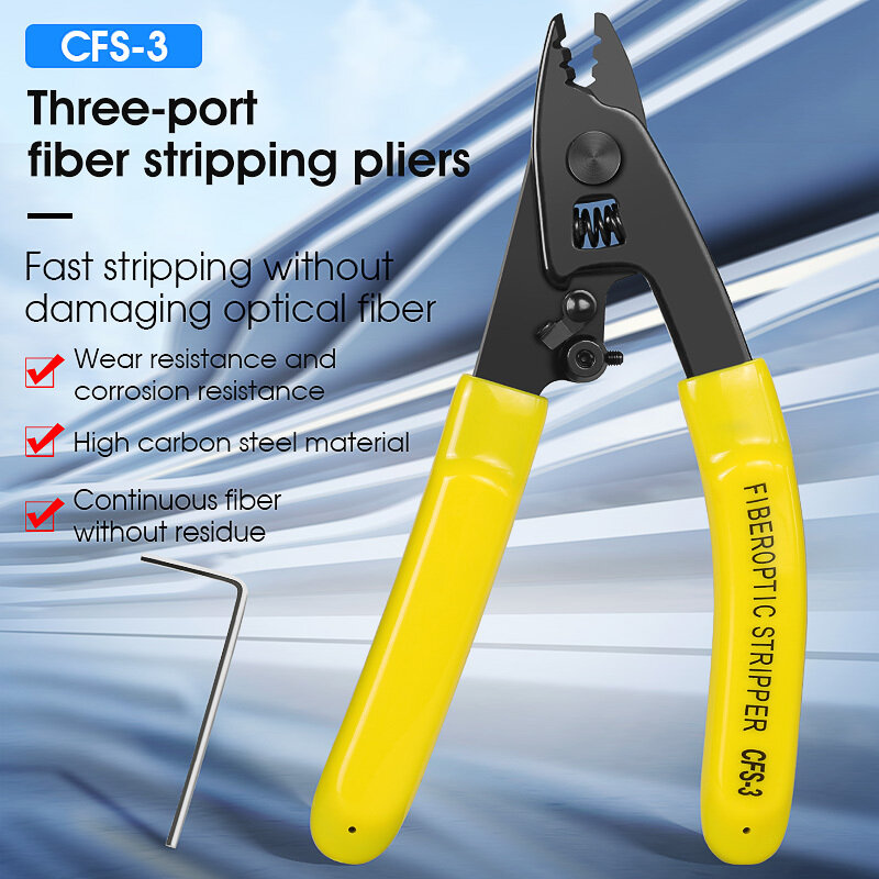CFS-3 tre-port fibra ottica Stripper Wire Stripper FTTH strumenti fibra ottica spogliarellista pinze