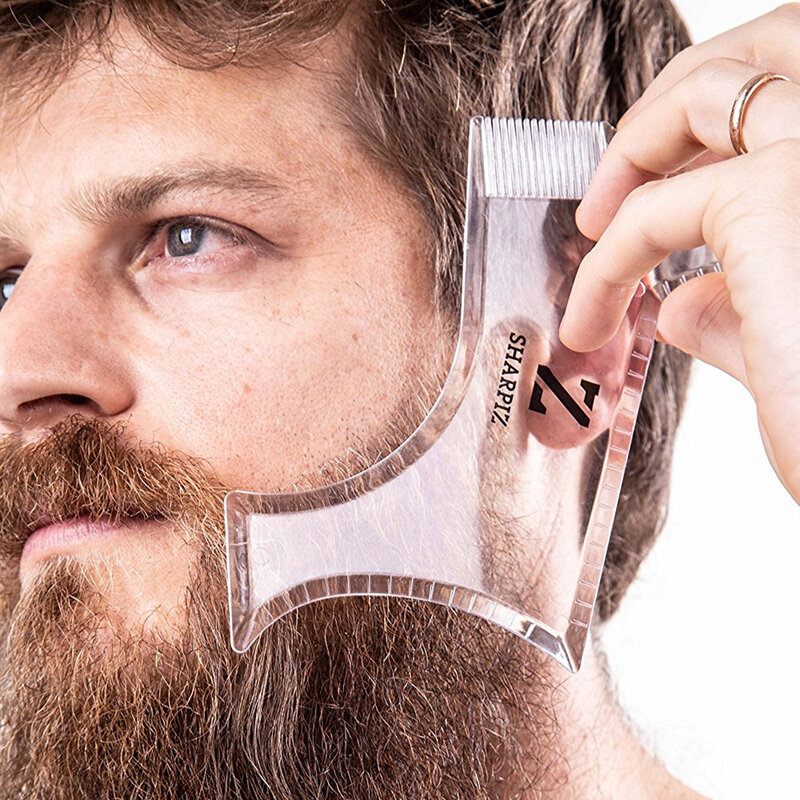 2022 Mới Râu Cạo Lông Bàn Chải Moustache Định Hình Bản Mẫu Tắm Salon Râu Cạo Râu Cạo Râu Hình Phong Cách Lược Tạo Kiểu Tóc Chăm Sóc Dụng Cụ Cắm Bàn Chải